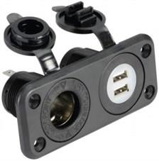 Çiftli USB soket ve çakmak fişi