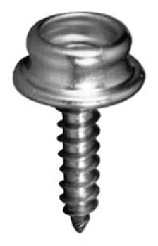 Çıtçıt Alt Parçası, Vidalı, Paslanmaz Çelik - 8mm