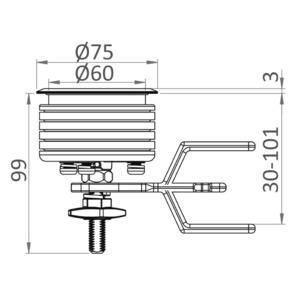 Eclipse Çek ve Çevir gömme kulp  Orta