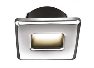 Ember Led Merdiven Lambası Mavi Kare, parlak krom 45x45 mm