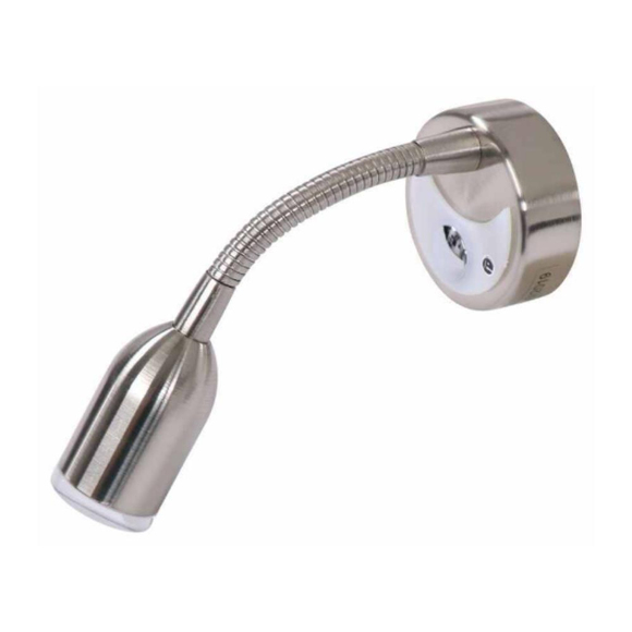 Esnek Okuma Lambası Krom 12V Led Sıcak Beyaz