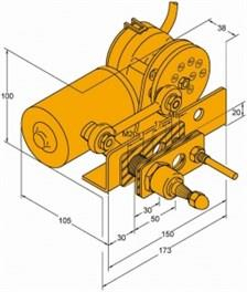 Exalto 223BS Serisi MD1 Silecek Motoru 24V 35mm