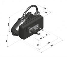 Exalto 232BD Serileri MD1 Silecek Motoru 12V 55 mm