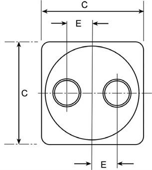 Halyard susturucu, (40 ses izolasyonu) Üstten giriş  Üstten çıkış