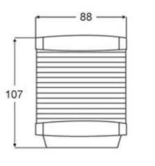 Hella Marine Model 2984 Kırmızı 360°, Siyah Gövdeli Seyir Feneri 12V/10-25W