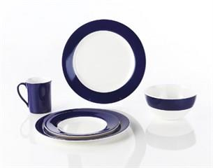 High-Line Navy Blue, 20 parça melamin yemek takımı