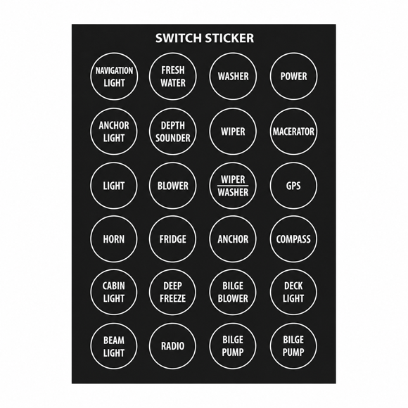 İngilizce Switch Etiketleri - Yuvarlak