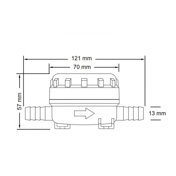Jabsco Pompa Koruma Süzgeci 13 mm