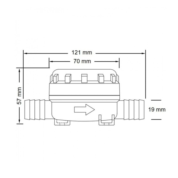 Jabsco Pompa Koruma Süzgeci 19 mm