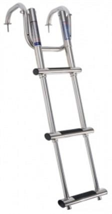 Kompakt, teleskopik, tutamaklı 3 basamaklı merdiven 820mm