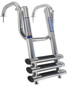 Kompakt, teleskopik, tutamaklı 3 basamaklı merdiven 820mm