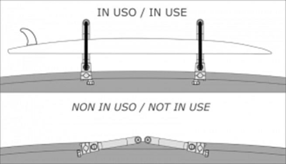 Kürek sörfü veya pasarella tutucu kit
