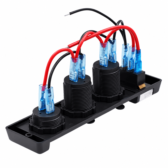 Labarka 3lü Panel USB + Çakmaklık + Voltmetre