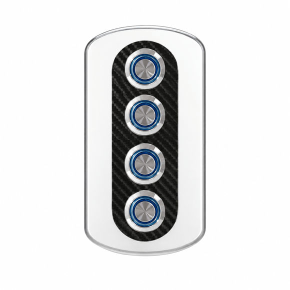 Labarka 4lü Krom Switch Panel Sigortalı 12-24V