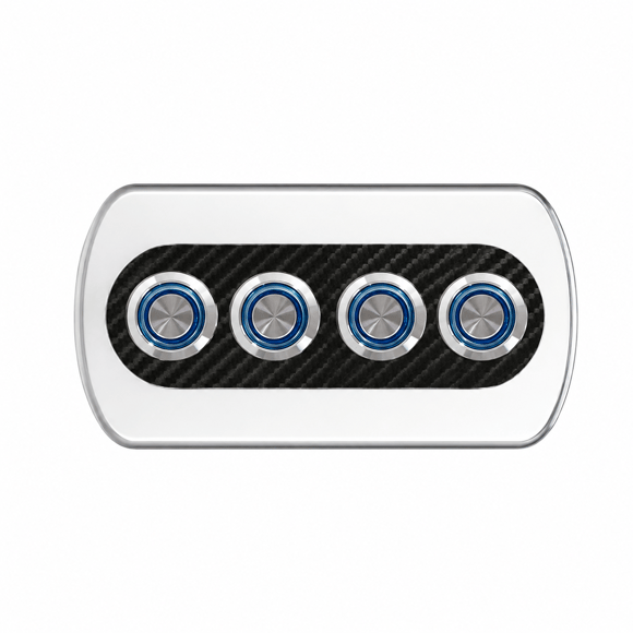 Labarka 4lü Krom Switch Panel Sigortalı 12-24V