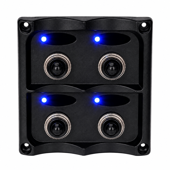 Labarka 4'lü Switch Panel Mavi Işıklı 12V