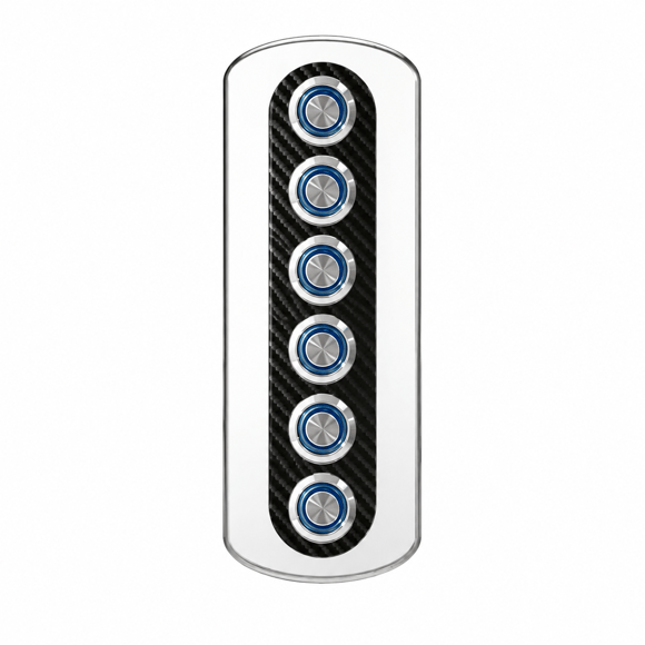 Labarka 6lı Krom Switch Panel Sigortalı 12-24V