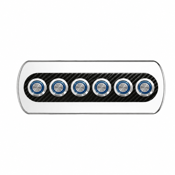 Labarka 6lı Krom Switch Panel Sigortalı 12-24V