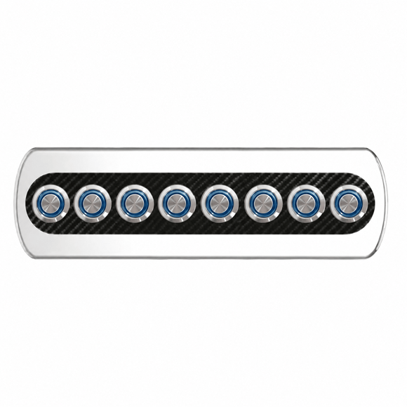 Labarka 8li Krom Switch Panel Sigortalı Korna Butonlu 12-24V