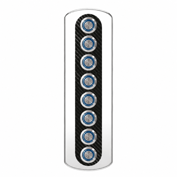 Labarka 8li Krom Switch Panel Sigortalı 12-24V
