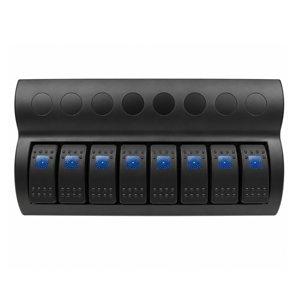 Labarka 8'li Switch Panel Otomatik Sigortalı Mavi LED'li 12-24V