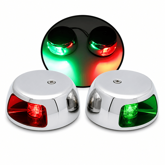Labarka LED Baş İskele Sancak Feneri Krom İkili 12V