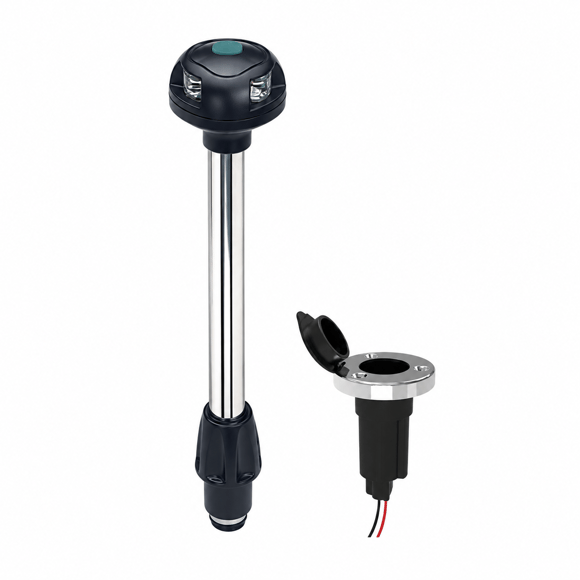 Labarka LED Krom Bayrak Direği İskele Sancak 28 cm 12V