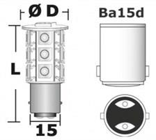 Ledli Ampul BA15D Bayonet 12/24V 2W
