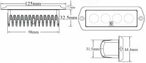 Lumitec CapriLT gömme güverte aydınlatma lambası. Ledli.