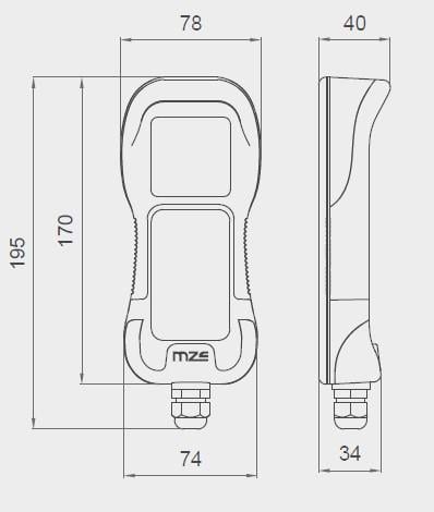 MZ Electronic HC200 Kablolu Irgat Uzaktan Kumanda 12-24V