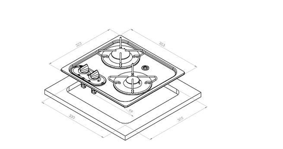 Navy Load Çiftli Gömme Ocak NL22001