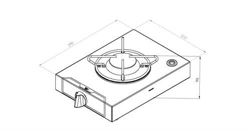 Navy Load Tekli Set Üstü Ocak NL20008