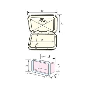 Nuova Rade Plastik Dolap, Beyaz, 180° Açılır, 37.5x27cm