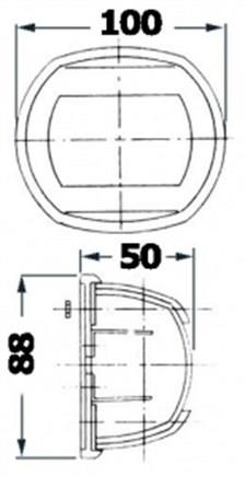 Osculati Classic iskele Feneri 12V Siyah