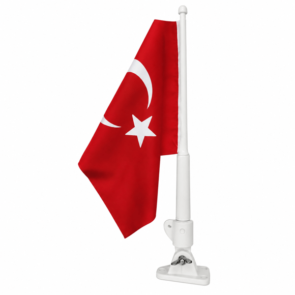 Plastik Bayrak Direği 40 cm Türk Bayraklı
