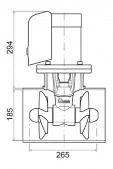 Quick Baş Manevra Pervanesi. 65kgf. 24V