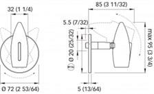 Quick Marine Lighting okuma lambası Nicole Parlak Kromaj 10-30V DC