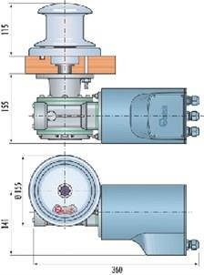 Quick Tumbler capstan. 24V 1000W