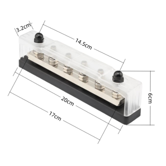 Şase Terminali 6 lı 8 MM 300 Amper