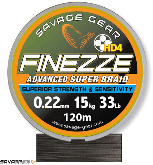 Savage gear Finesse HD4 Braid 300 m 0,16 mm 22 lbs 10 kg Grey Örgü İp