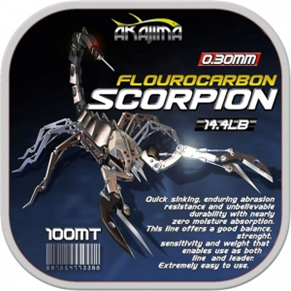Scorpion Flourocarbon Misina 0.40mm Şeffaf