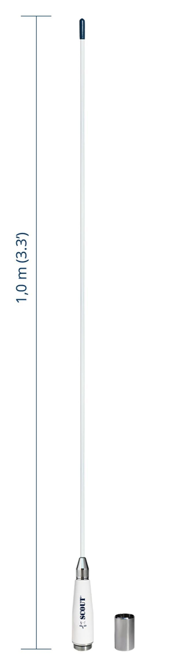 SCOUT -QUICK 4- VHF ANTENİ, FİBERGLASS 1.0 MT