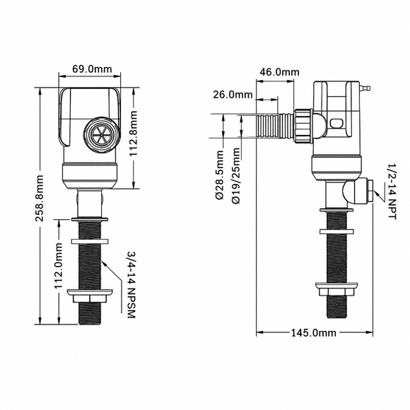 Seaflo Çek Valfli Dikey Livar Pompası 800 GPH 12V