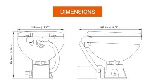 Seaflo Elektrikli Tuvalet Büyük Taş 12V Tuvalet