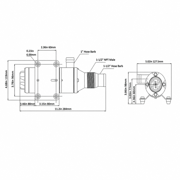 Seaflo Maceratör Pompası 12V 45 L/dk