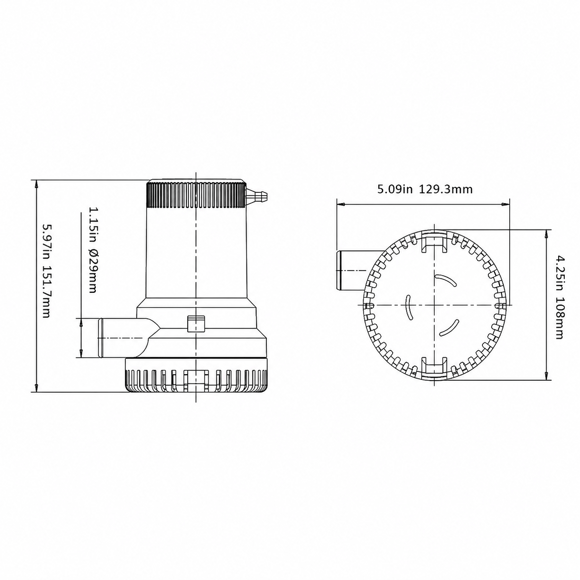Seaflo Sintine Pompası 2000 GPH 24V