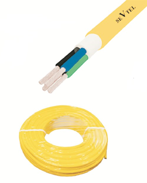 Sevtel Marin Sahil Besleme Kablosu Sarı 3x2,5 mm