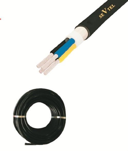 Sevtel Marin Yuvarlak Kablo 1x1,5 mm Siyah