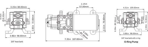 Singflo Hidrofor Pompası 12 Volt 5 Litre 60 PSI