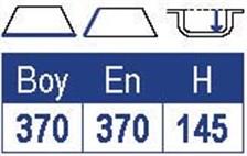 Smev Eviye Paslanmaz Çelik 370x370 mm